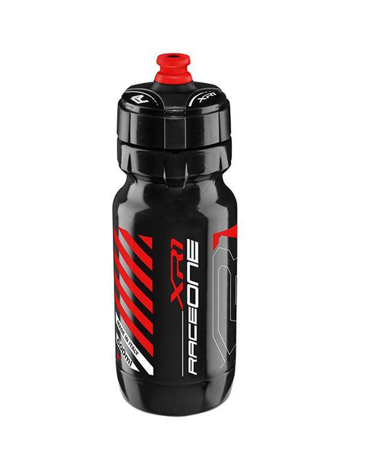 BIDON BICICLETA RACEONE XR1 600 ML. NEGRO ROJO